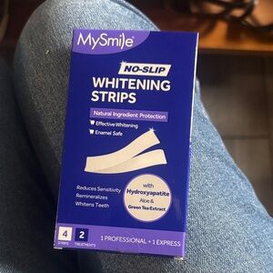 My smile Whitening Strips no slip 4 strips 2 treatments 1 professional 1 express